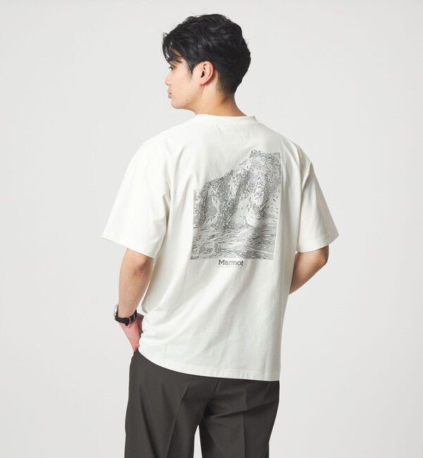 UNITED ARROWS green label relaxing「【別注】＜Marmot＞マウンテン ディピクション 半袖 Tシャツ  -吸水・速乾・UVカット-」|Tシャツ・カットソー|WHITE