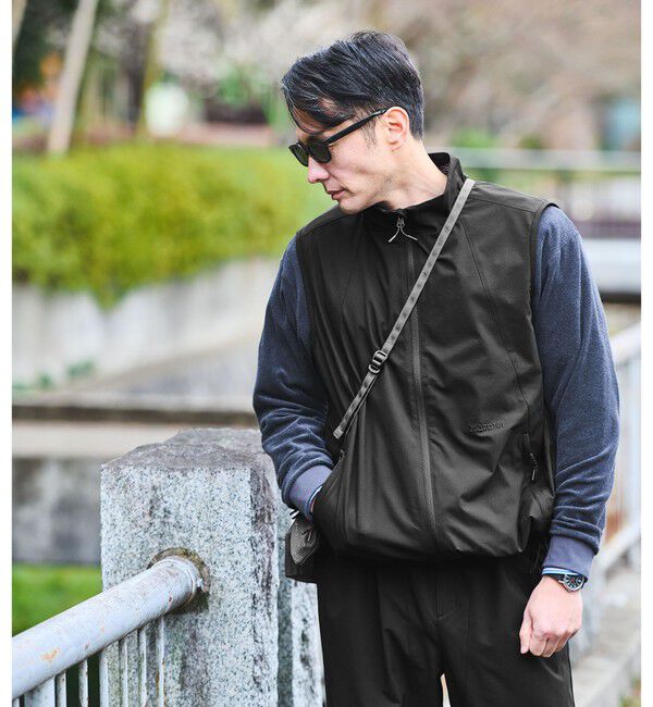 UNITED ARROWS green label relaxing「【別注】＜Marmot＞A2 ウィンド シェル ベスト -4WAYストレッチ・はっ水-」|ベスト・ジレ|BLACK