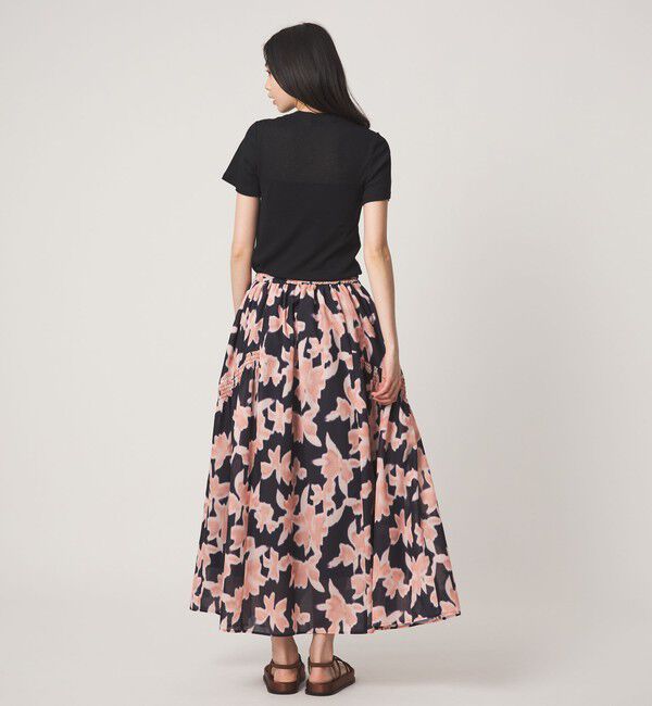 EMMEL REFINES「＜EMMEL REFINES＞EM ボカシ フラワー フレアスカート」|スカート|