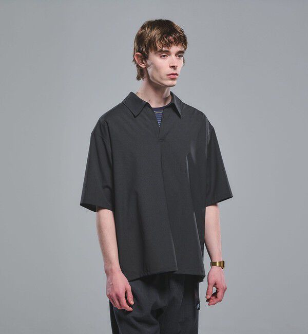 UNITED ARROWS green label relaxing「ウォッシャブルトロ スキッパー 半袖 シャツ プルオーバー -ウォッシャブル・ストレッチ-」|シャツ・ブラウス|