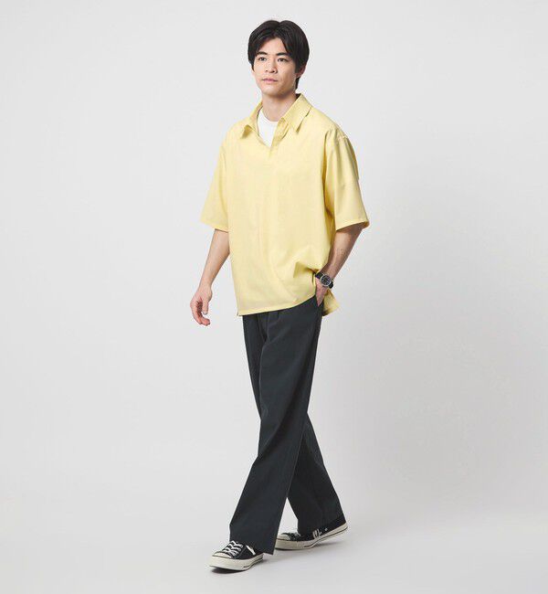 UNITED ARROWS green label relaxing「ウォッシャブルトロ スキッパー 半袖 シャツ プルオーバー -ウォッシャブル・ストレッチ-」|シャツ・ブラウス|