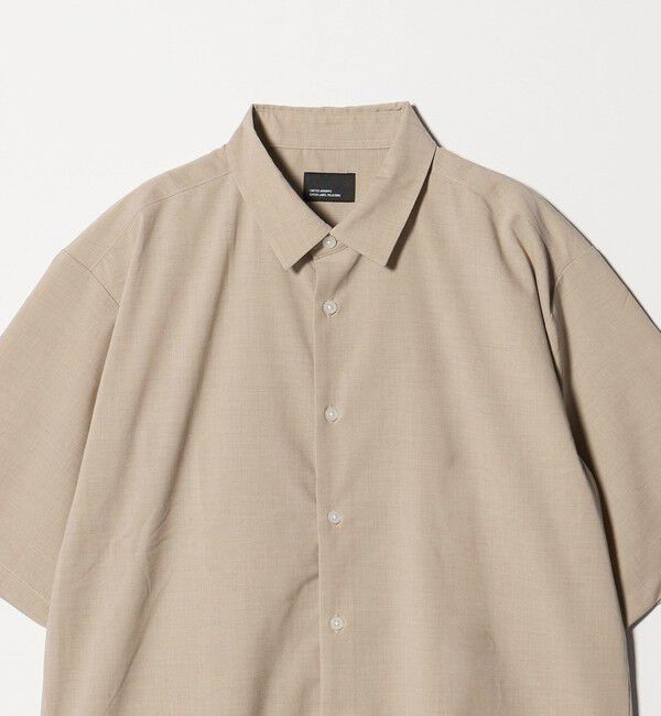 UNITED ARROWS green label relaxing「【WEB限定】JUST fit ウールライク ボックス シルエット 半袖 シャツ」|シャツ・ブラウス|
