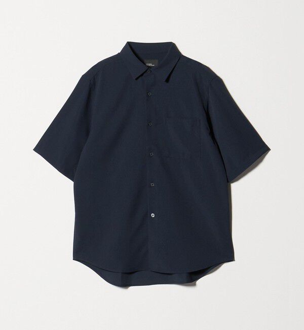 UNITED ARROWS green label relaxing「【WEB限定】JUST fit ソフト ドレープ 半袖 シャツ」|シャツ・ブラウス|NAVY