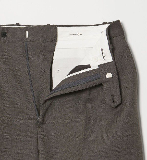 STEVEN ALAN「＜Steven Alan＞ ウール オックスフォード イン ツープリーツ ドレス トラウザーズ」|スラックス|