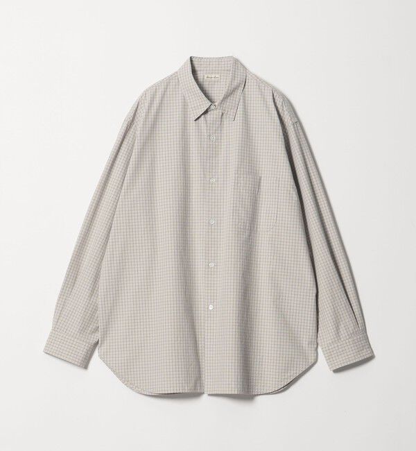 STEVEN ALAN「＜Steven Alan＞ ポプリン グラフチェック レギュラーカラー シャツ LOOSE」|シャツ・ブラウス|LT.GRAY