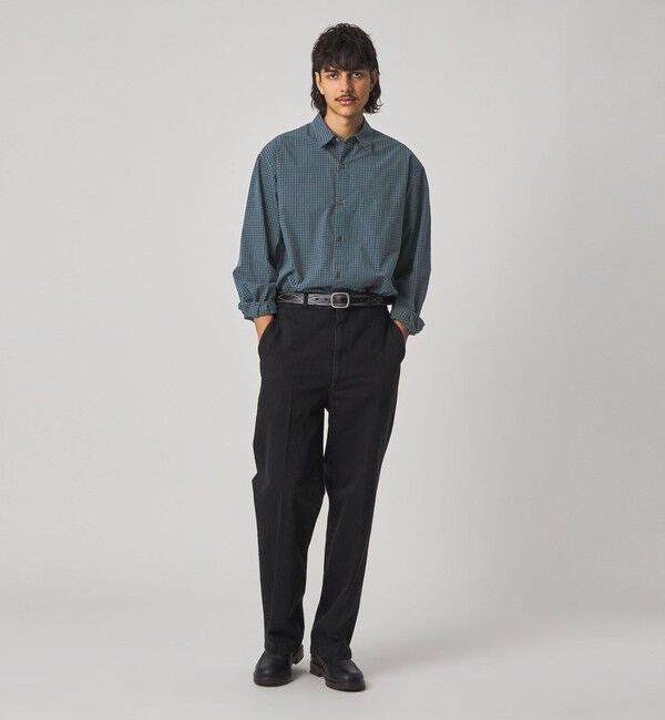 STEVEN ALAN「＜Steven Alan＞ ポプリン グラフチェック レギュラーカラー シャツ LOOSE」|シャツ・ブラウス|