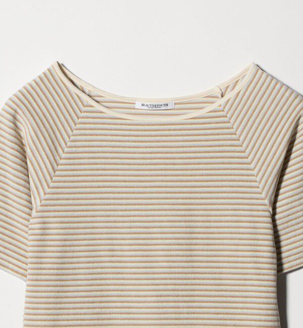BEAUTY&YOUTH UNITED ARROWS「コットン パイルボーダー 5分袖カットソー」|Tシャツ・カットソー|