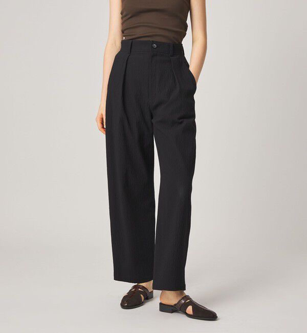 STEVEN ALAN「＜Steven Alan＞リップル コットン タック トラウザーズ」|その他|BLACK