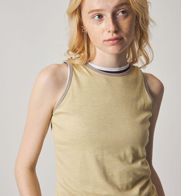 STEVEN ALAN「＜Steven Alan＞リンガー アメリカンスリーブ タンクトップ」|Tシャツ・カットソー|