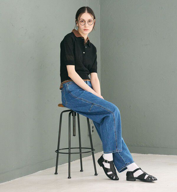 BEAUTY&YOUTH UNITED ARROWS「メッシュ ポロニット プルオーバー ウォッシャブル」|ニット・セーター|