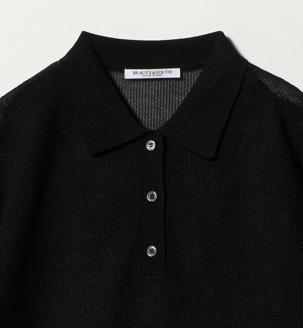 BEAUTY&YOUTH UNITED ARROWS「メッシュ ポロニット プルオーバー ウォッシャブル」|ニット・セーター|