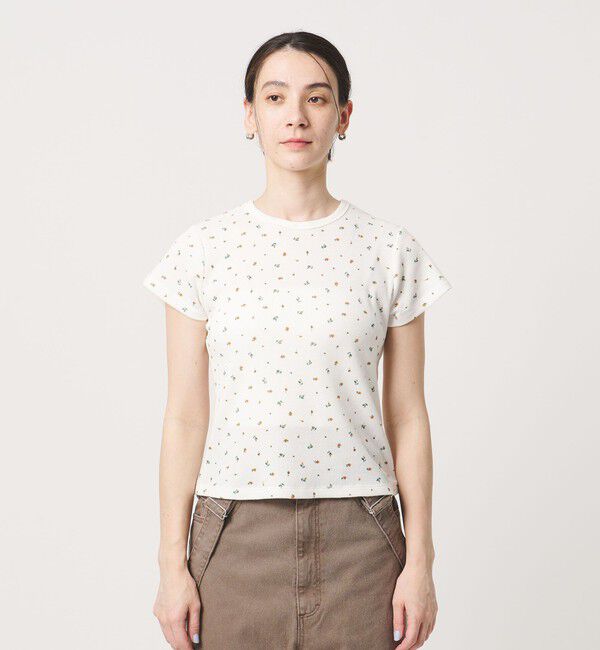 BEAUTY&YOUTH UNITED ARROWS「フラワー ワッフル ショートスリーブTシャツ」|Tシャツ・カットソー|