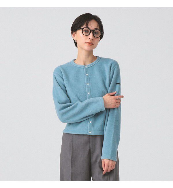 Ray BEAMS 「ORCIVAL / フリース クルーネック カーディガン」|カーディガン|SAX