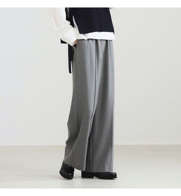 Demi-Luxe BEAMS 「ウールライク イージーパンツ」|チノ|GREY