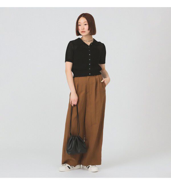 Ray BEAMS 「ワイド ストレート 2タック パンツ」|チノ|