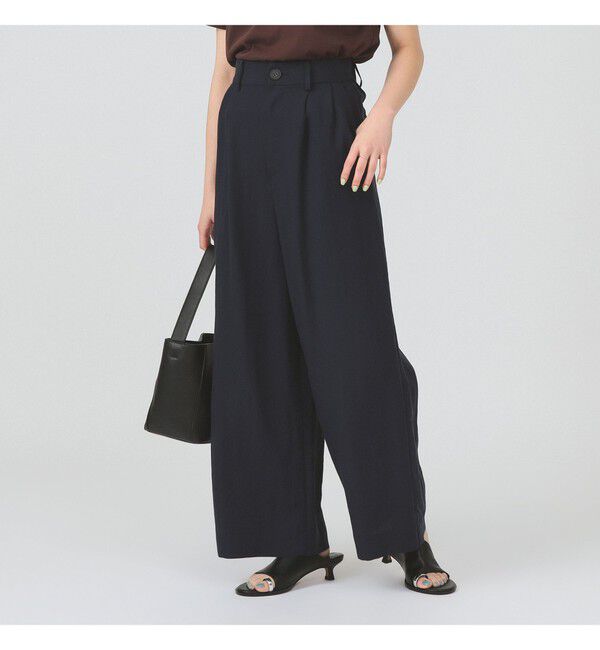 Ray BEAMS 「ワイド ストレート 2タック パンツ」|チノ|