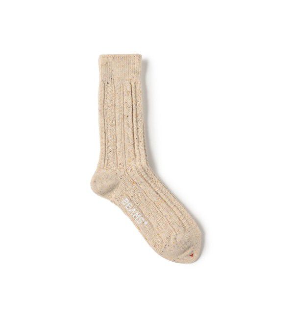 BEAMS PLUS「Cable Nep Multi Pattern Socks」|ソックス|OFF_WHT