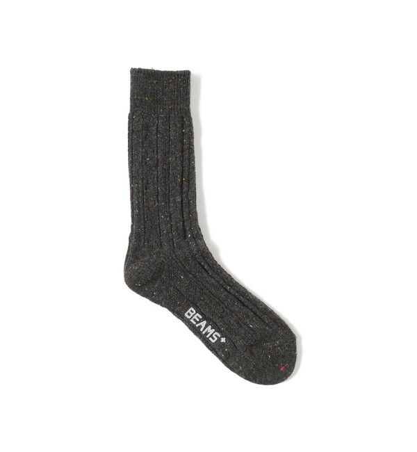 BEAMS PLUS「Cable Nep Multi Pattern Socks」|ソックス|CHARCOAL.G