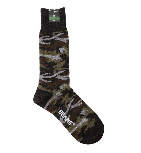 BEAMS PLUS「BEAMS PLUS / Melange Camo Socks」|ソックス|CHARCOAL.G