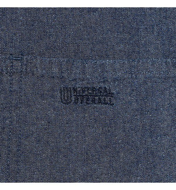 BEAMS「【別注】UNIVERSAL OVERALL / シャンブレー ジップ ショートスリーブ シャツ」|シャツ・ブラウス|