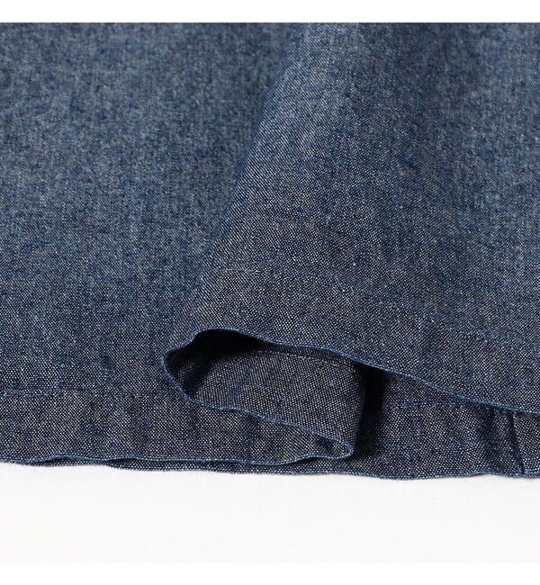 BEAMS「【別注】UNIVERSAL OVERALL / シャンブレー ジップ ショートスリーブ シャツ」|シャツ・ブラウス|