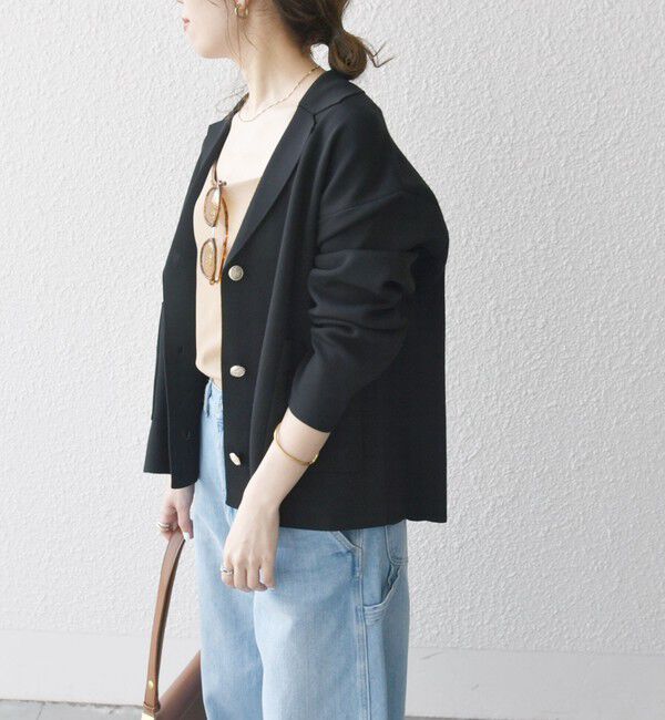 SHIPS any「SHIPS any:〈手洗い可能〉テーラード ニット カーディガン ジャケット」|テーラードジャケット|