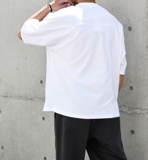 SHIPS any「SHIPS any: バックサイド / スリーブ プリーツ スケアスリーブ ワイド Tシャツ◇」|Tシャツ・カットソー|