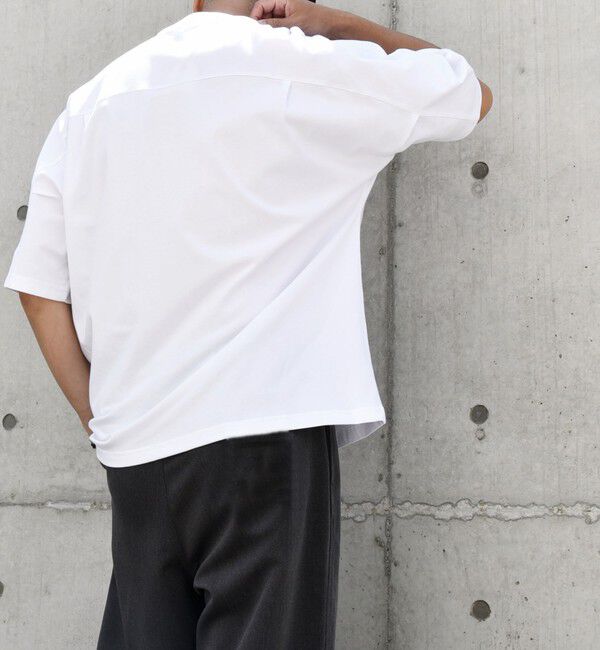 SHIPS any「SHIPS any: バックサイド / スリーブ プリーツ スケアスリーブ ワイド Tシャツ◇」|Tシャツ・カットソー|