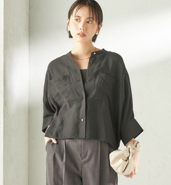 SHIPS for women「〈手洗い可能〉シルク混 シアー 羽織 シャツ」|シャツ・ブラウス|