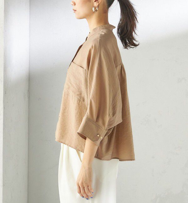 SHIPS for women「〈手洗い可能〉シルク混 シアー 羽織 シャツ」|シャツ・ブラウス|