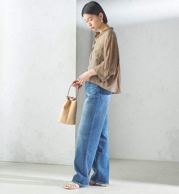 SHIPS for women「〈手洗い可能〉シルク混 シアー 羽織 シャツ」|シャツ・ブラウス|