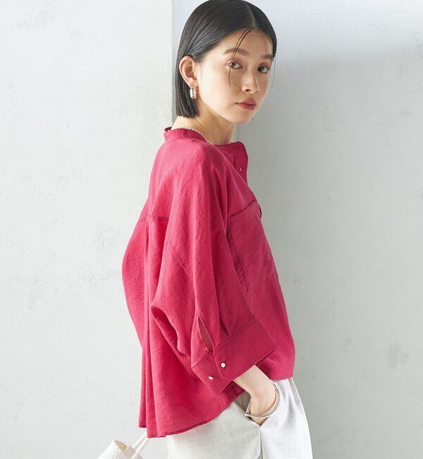 SHIPS for women「〈手洗い可能〉シルク混 シアー 羽織 シャツ」|シャツ・ブラウス|