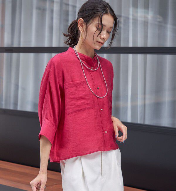 SHIPS for women「〈手洗い可能〉シルク混 シアー 羽織 シャツ」|シャツ・ブラウス|