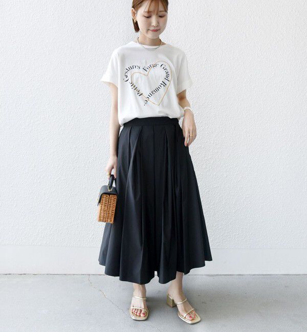 SHIPS for women「【WEB限定】〈手洗い可能〉バリエーション ロゴ 刺繍 プリントTEE」|Tシャツ・カットソー|