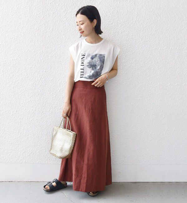 SHIPS for women「〈手洗い可能〉麻混 フレア マキシ スカート 」|スカート|