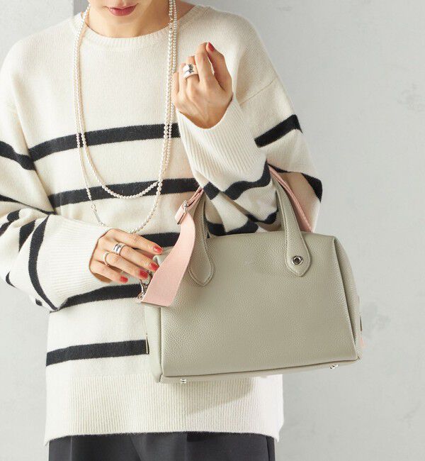 SHIPS for women「BEAURE:SQ TAPE BOSTON」|ボストンバッグ|ライトグレー