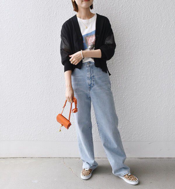 SHIPS for women「〈手洗い可能〉シアー ライン Vネック カーディガン」|カーディガン|