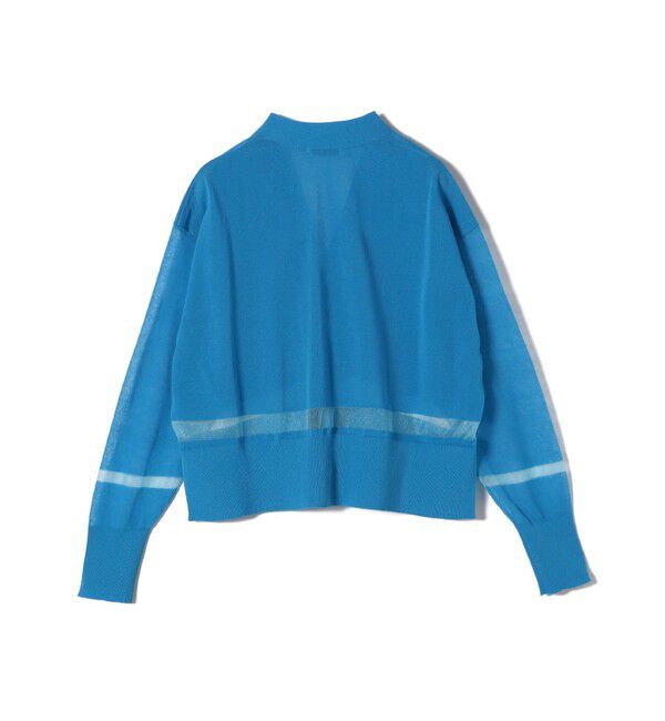 SHIPS for women「〈手洗い可能〉シアー ライン Vネック カーディガン」|カーディガン|