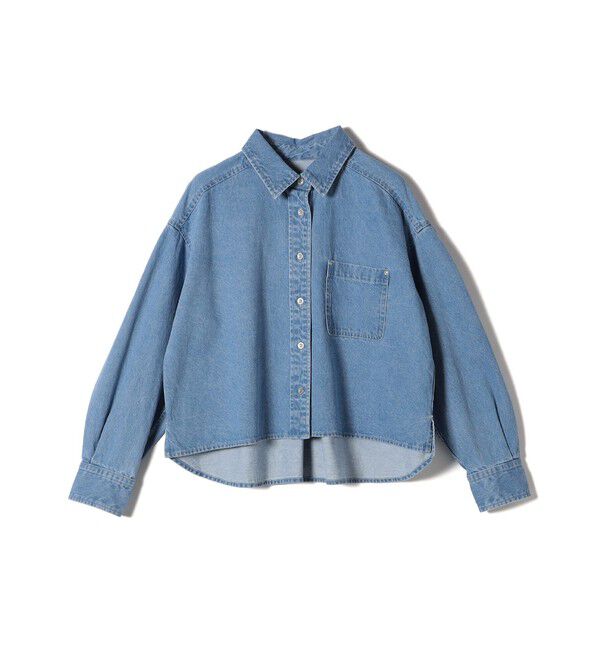 SHIPS for women「〈洗濯機可能〉ショート丈 デニム シャツ」|シャツ・ブラウス|