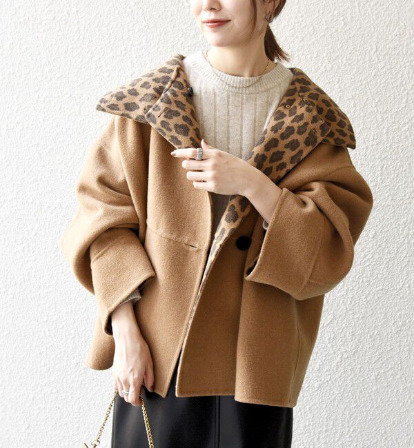 SHIPS any「【WEB限定】SHIPS any: リバー スタンドカラー ポンチョ ショート コート」|その他|