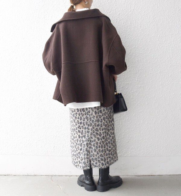 SHIPS any「【WEB限定】SHIPS any: リバー スタンドカラー ポンチョ ショート コート」|その他|