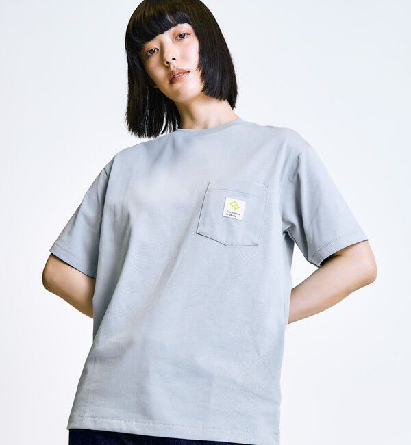 SHIPS「City Ambient Products: スクエアロゴ ポケット Tシャツ」|Tシャツ・カットソー|