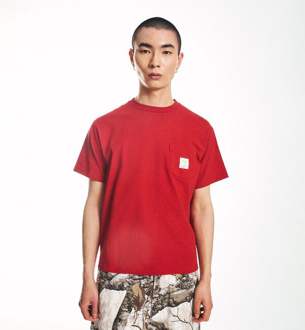 SHIPS「City Ambient Products: スクエアロゴ ポケット Tシャツ」|Tシャツ・カットソー|