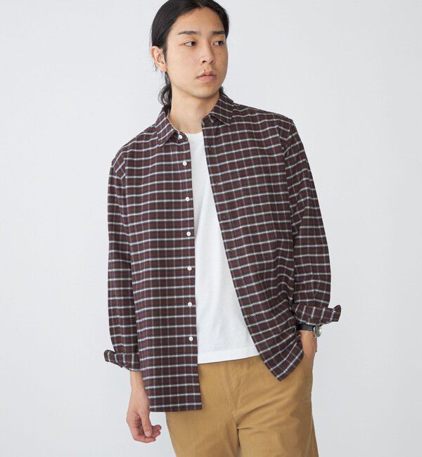 SHIPS「SHIPS: レギュラーカラー オンブレ チェック ネルシャツ」|シャツ・ブラウス|