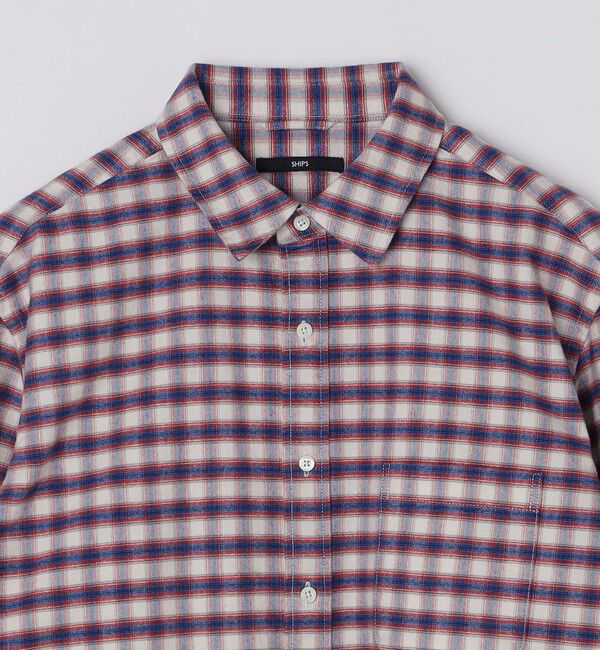 SHIPS「SHIPS: レギュラーカラー オンブレ チェック ネルシャツ」|シャツ・ブラウス|