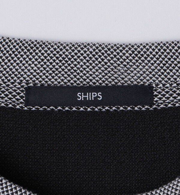 SHIPS「【WEB限定】SHIPS:〈抗菌・防臭〉ワンポイントロゴ バーズアイ ヘンリーネック 長袖 Tシャツ」|Tシャツ・カットソー|