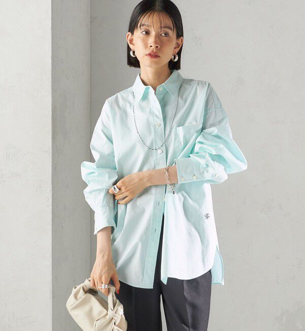 SHIPS for women「〈洗濯機可能〉ピン オックス 刺繍 シャツ」|シャツ・ブラウス|