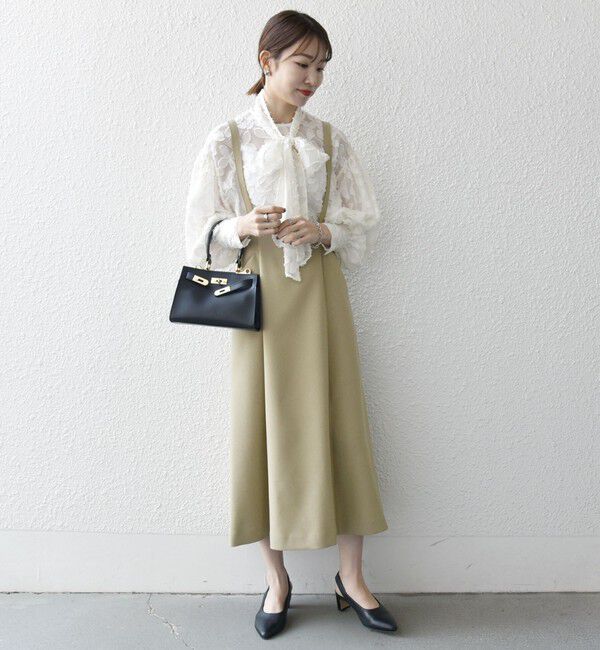 SHIPS any「SHIPS any:〈洗濯機可能〉オックス フレア サスペンダースカート［NAVY BLUE］」|スカート|