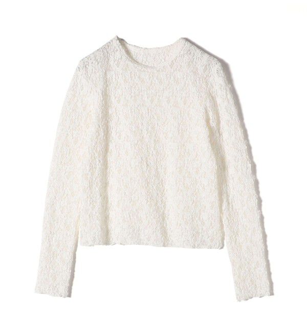 SHIPS for women「〈手洗い可能〉ラッセル レース クルーネック カットソー」|Tシャツ・カットソー|