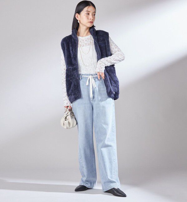 SHIPS for women「〈手洗い可能〉ラッセル レース クルーネック カットソー」|Tシャツ・カットソー|